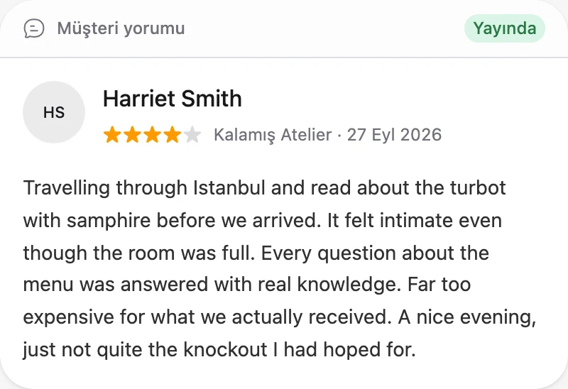 A Google review in Fidkeep: Harriet Smith, 4 stars